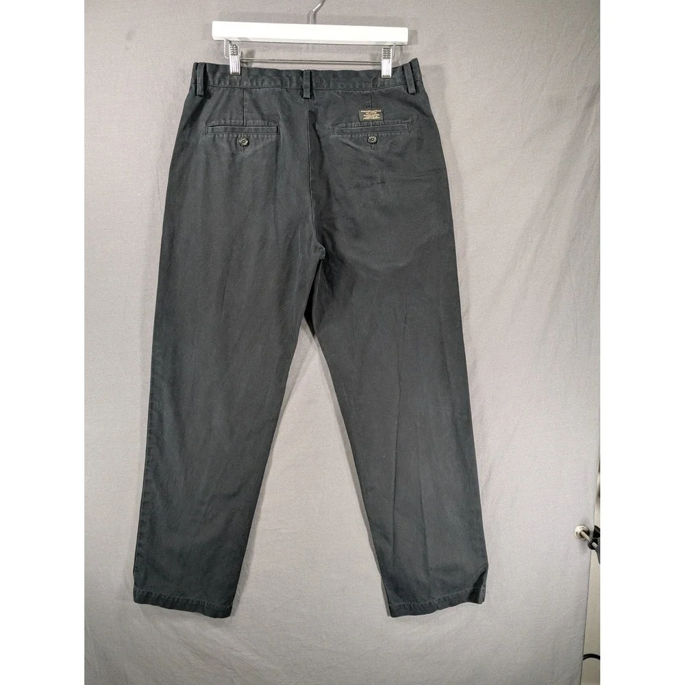 Banana Republic Mens Straight Fit Gavin Chino Pants‎ Black 34x32 Cotton